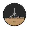 Skyline Klok Rond Mol Bamboe