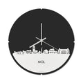 Skyline Klok Rond Mol Wit Glanzend