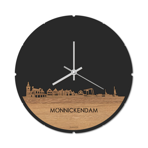 Skyline Klok Monnickendam Eiken houten cadeau decoratie relatiegeschenk van WoodWideCities