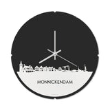 Skyline Klok Rond Monnickendam Wit Glanzend