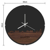 Skyline Klok Rond Naarden Palissander houten cadeau decoratie relatiegeschenk van WoodWideCities