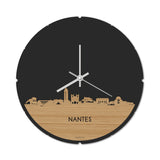 Skyline Klok Rond Nantes Bamboe