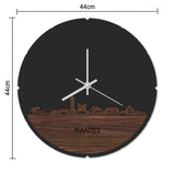 Skyline Klok Nantes Eiken houten cadeau decoratie relatiegeschenk van WoodWideCities