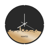 Skyline Klok Rond Nantes Goud Metallic