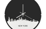 Skyline Klok Rond New York Wit Glanzend