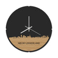 Skyline Klok Rond Nieuw-Lekkerland Bamboe