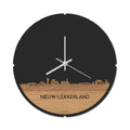 Skyline Klok Rond Nieuw-Lekkerland Eiken