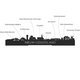 Skyline Klok Rond Nieuw-Lekkerland Metallic Goud gerecycled kunststof cadeau decoratie relatiegeschenk van WoodWideCities