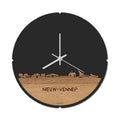Skyline Klok Rond Nieuw-Vennep Eiken