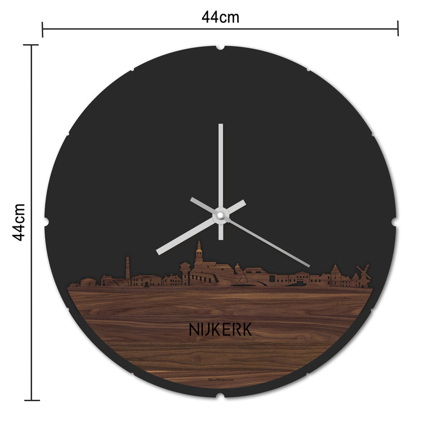 Skyline Klok Nijkerk Eiken houten cadeau decoratie relatiegeschenk van WoodWideCities