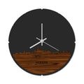 Skyline Klok Rond Nijkerk Palissander