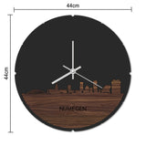 Skyline Klok Rond Nijmegen Bamboe houten cadeau decoratie relatiegeschenk van WoodWideCities