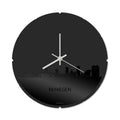 Skyline Clock Round Nijmegen Black Glossy