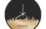 Skyline Klok Rond Noordwijk Goud Metallic