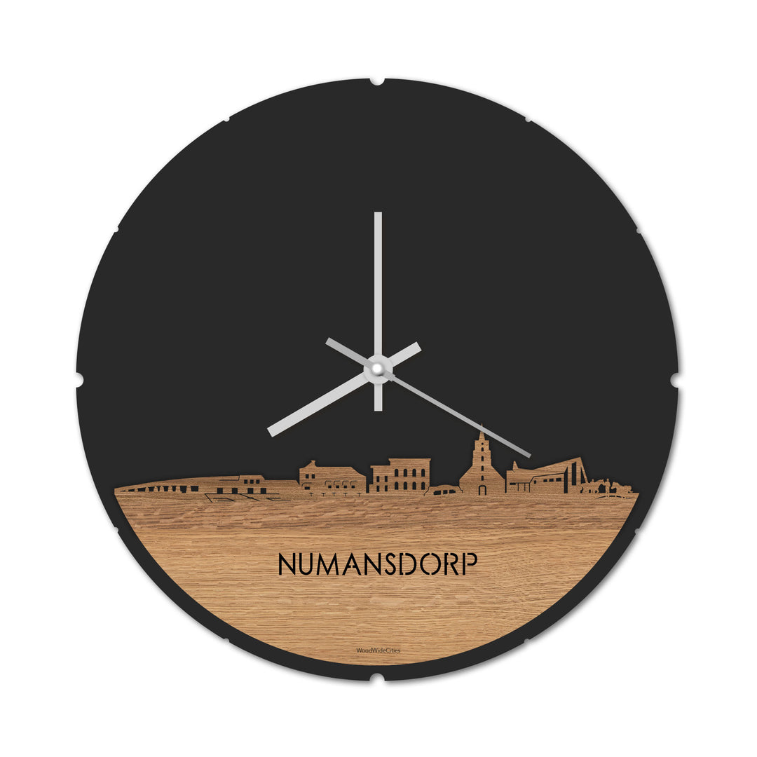 Skyline Klok Numansdorp Eiken houten cadeau decoratie relatiegeschenk van WoodWideCities