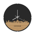 Skyline Klok Rond Oisterwijk Bamboe