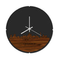Skyline Klok Rond Oisterwijk Palissander