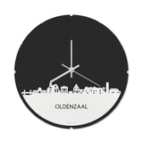 Skyline Klok Rond Oldenzaal Wit Glanzend