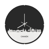 Skyline Klok Rond Ommen Wit Glanzend