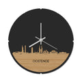 Skyline Clock Round Ostend Bamboo