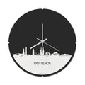 Skyline Clock Round Ostend White Glossy