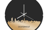 Skyline Klok Rond Oosterhout Goud Metallic