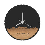 Skyline Klok Rond Oosterwolde Eiken