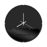 Skyline Klok Rond Oosterwolde Zwart Glanzend