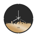 Skyline Clock Round Oss Gold Metallic