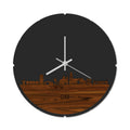 Skyline Clock Round Oss Rosewood