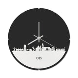 Skyline Klok Rond Oss Wit Glanzend