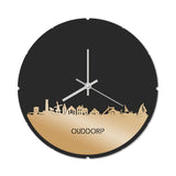 Skyline Klok Rond Ouddorp Goud Metallic