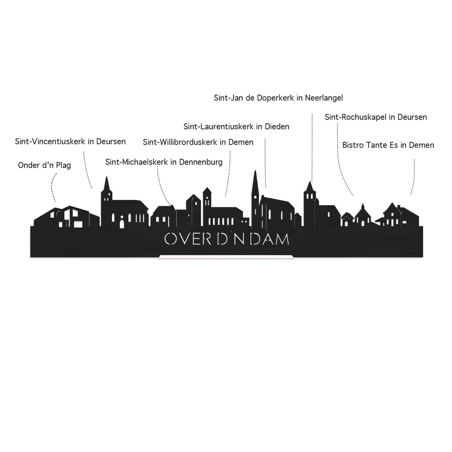 Skyline Klok Rond Over d&