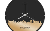 Skyline Klok Rond Palermo Goud Metallic