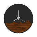 Skyline Klok Rond Parijs Palissander