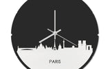 Skyline Klok Rond Parijs Wit Glanzend