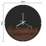 Skyline Klok Rond Pijnacker-Nootdorp Wit glanzend gerecycled kunststof cadeau decoratie relatiegeschenk van WoodWideCities