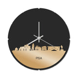 Skyline Klok Rond Pisa Goud Metallic