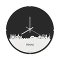 Skyline Klok Rond Praha Wit Glanzend