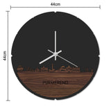 Skyline Klok Rond Purmerend Wit glanzend gerecycled kunststof cadeau decoratie relatiegeschenk van WoodWideCities
