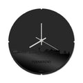 Skyline Klok Rond Purmerend Zwart Glanzend