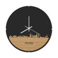 Skyline Klok Rond Putten Bamboe