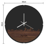 Skyline Klok Rond Putten Metallic Goud gerecycled kunststof cadeau decoratie relatiegeschenk van WoodWideCities
