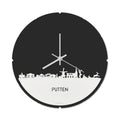 Skyline Klok Rond Putten Wit Glanzend