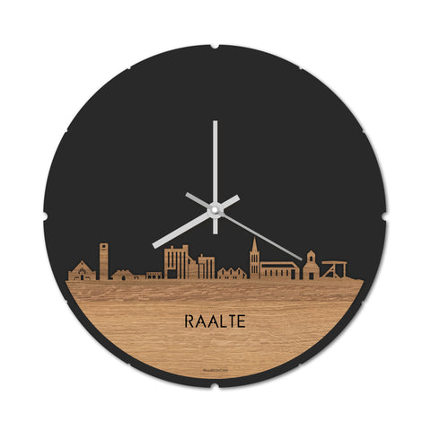 Skyline Klok Raalte Eiken houten cadeau decoratie relatiegeschenk van WoodWideCities