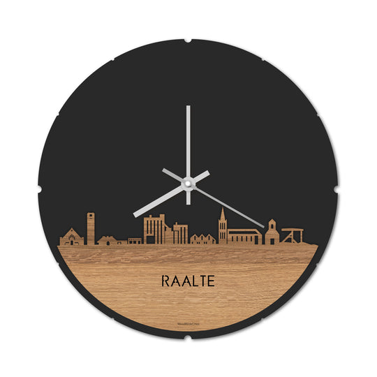 Skyline Klok Raalte Eiken houten cadeau decoratie relatiegeschenk van WoodWideCities