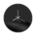 Skyline Klok Rond Raalte Zwart Glanzend