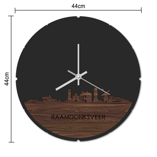 Skyline Klok Raamdonksveer Eiken houten cadeau decoratie relatiegeschenk van WoodWideCities