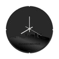 Skyline Clock Round Raamsdonksveer Black Glossy