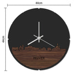 Skyline Klok Rond Reuver Palissander houten cadeau decoratie relatiegeschenk van WoodWideCities